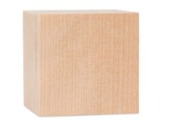 WOOD CUBE: 1"