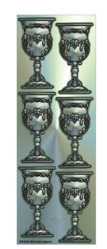 STICKERS - SILVER BECHER  6 PER SHEET - 6 SHEETS