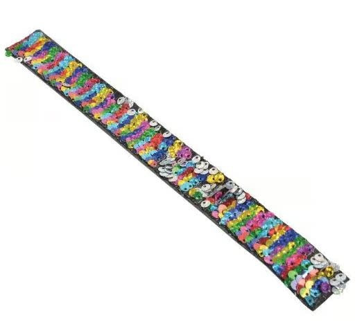Rainbow Sequin Slap Bracelet - 24 Pack