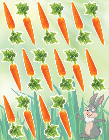 STICKERS CARROTS 6 SHEETS - Creative Kids