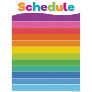 DRY ERASE POSTER: SCHEDULE -COLORFUL