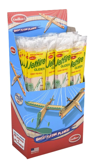 WOOD FLYING PLANE - JETFIRE -  BOX/48pcs