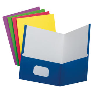 2 POCKET PAPER FOLDER OXFORD ASSORTED COLORS - Creative Kids