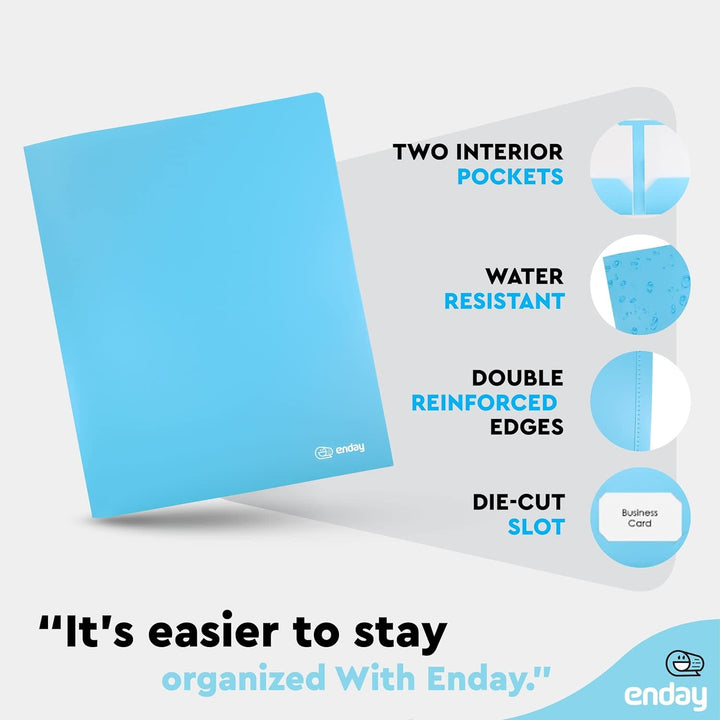 POLY FOLDER: 2 POCKET - BLUE