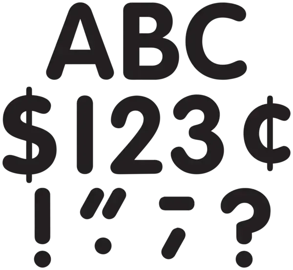 CLASSIC READY LETTERS: 4" BLACK - Creative Kids