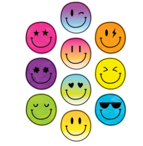 CUT OUTS: BRIGHTS 4EVER SMILES 6" 30 PACK