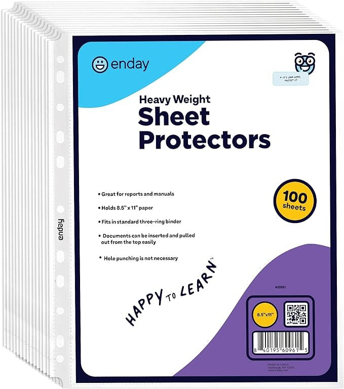 SHEET PROTECTORS - HEAVY WEIGHT 100 PACK