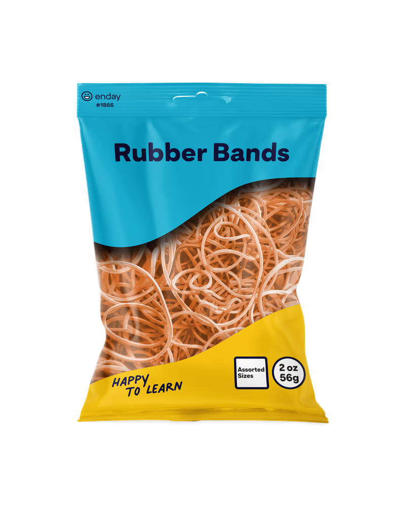 RUBBER BANDS: ASSORTED SIZES - 2OZ