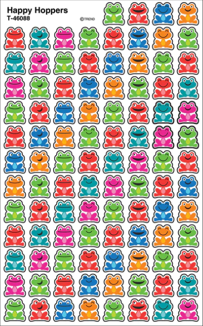 STICKERS: HAPPY HOPPERS-FROGS  8 SHEETS