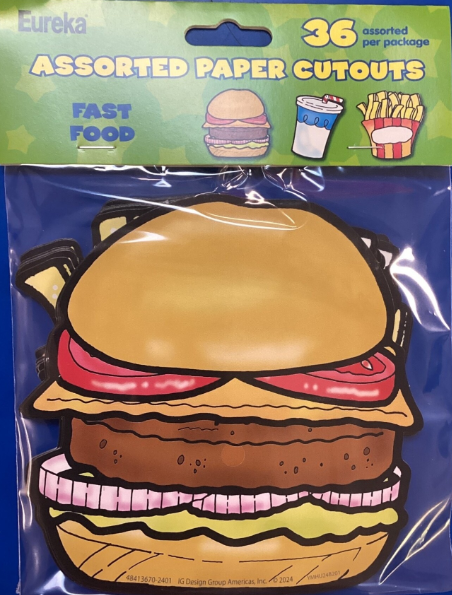 CUT OUT: FAST FOOD  ASSORTED 36PC