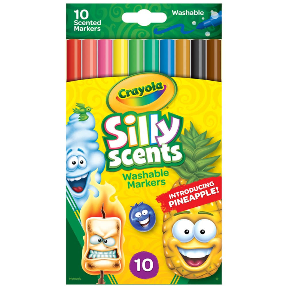 Crayola Silly Scents Fine Line Scented Washable Markers - 10 Pack