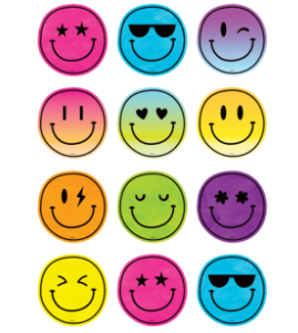 MINI CUT OUT: BRIGHTS 4EVER SMILES 2⅝” x 2⅝” 36 PACK