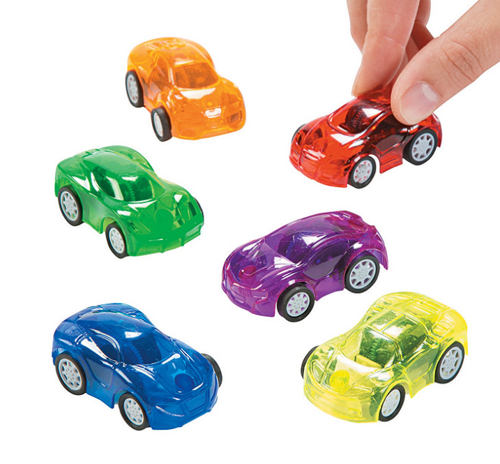 TRANSPARENT PULL BACK CARS 24 PACK
