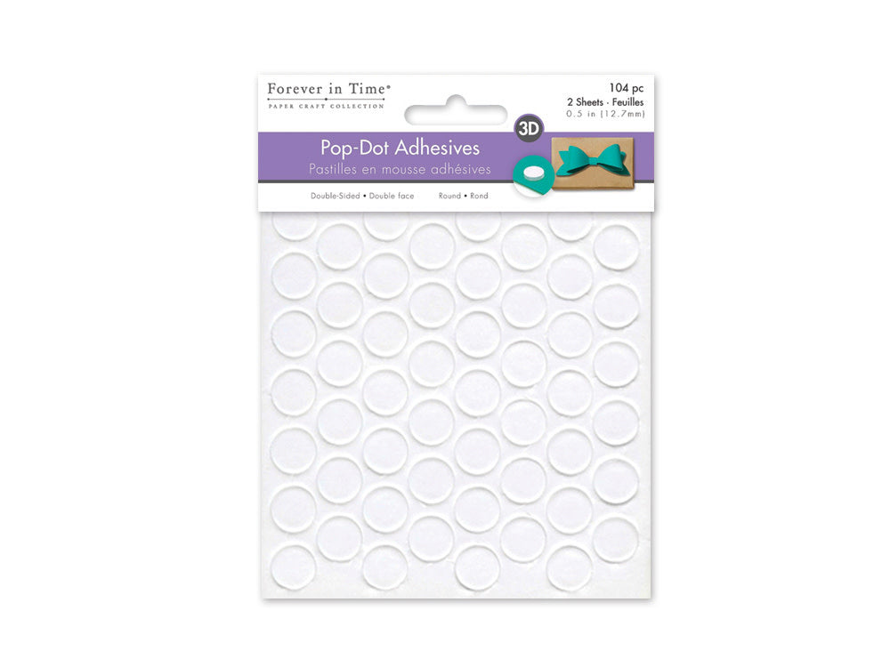 3D POP DOT ADHESIVES ROUND  1/2" - 104 PACK