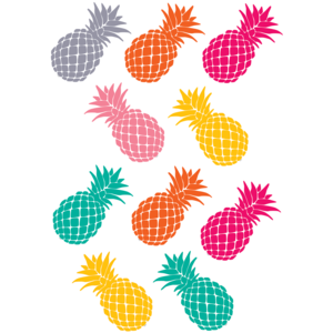 CUT OUT:  TROPICAL PINEAPPLES  30 PC