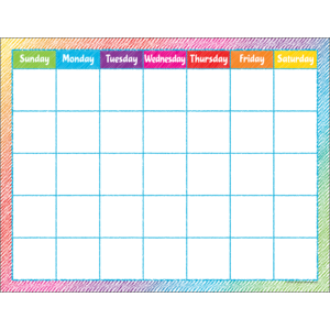COLORFUL SCRIBBLE CALENDER 17"X22"