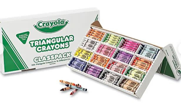 CRAYOLA CLASSPACK: TRIANGLE CRAYONS 256 PACK 16 COLORS