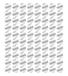 COLOR CODING STICKER: ROUND SILVER 1/2” 8 ACROSS -  25 SHEETS
