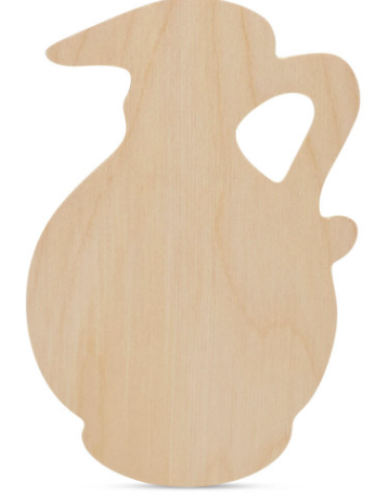 WOOD OIL PITCHER 7"
