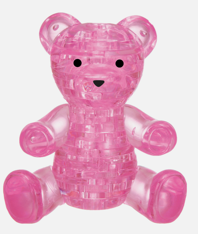 3D CRYSTAL PUZZLE:  PINK BEAR LVL 1