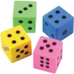 ERASER : DICE - 144 PACK - Creative Kids