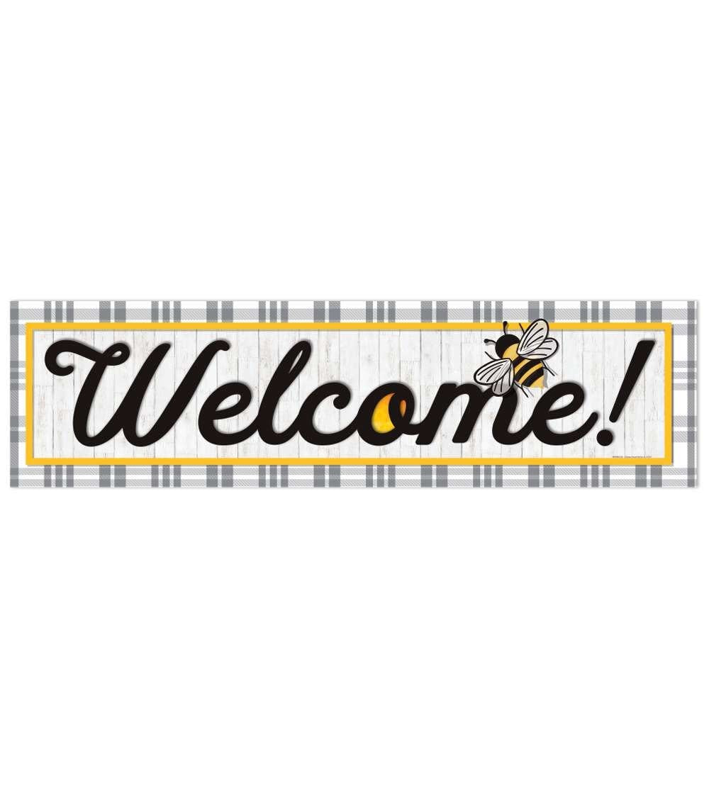 WELCOME BANNER-BEEHIVE 12"X45"