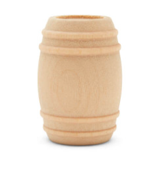 WOOD SHAPE: MINIATURE  BARREL 1-5/8"