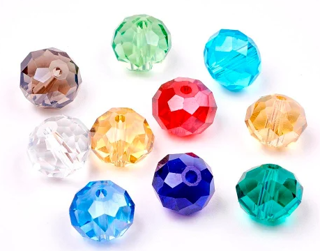 FACETED BEADS: 6MM ASSORTED  1080 PACK