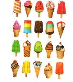 STICKERS: ICE CREAM CONES AND POPSICLES 10 SHEETS - Creative Kids