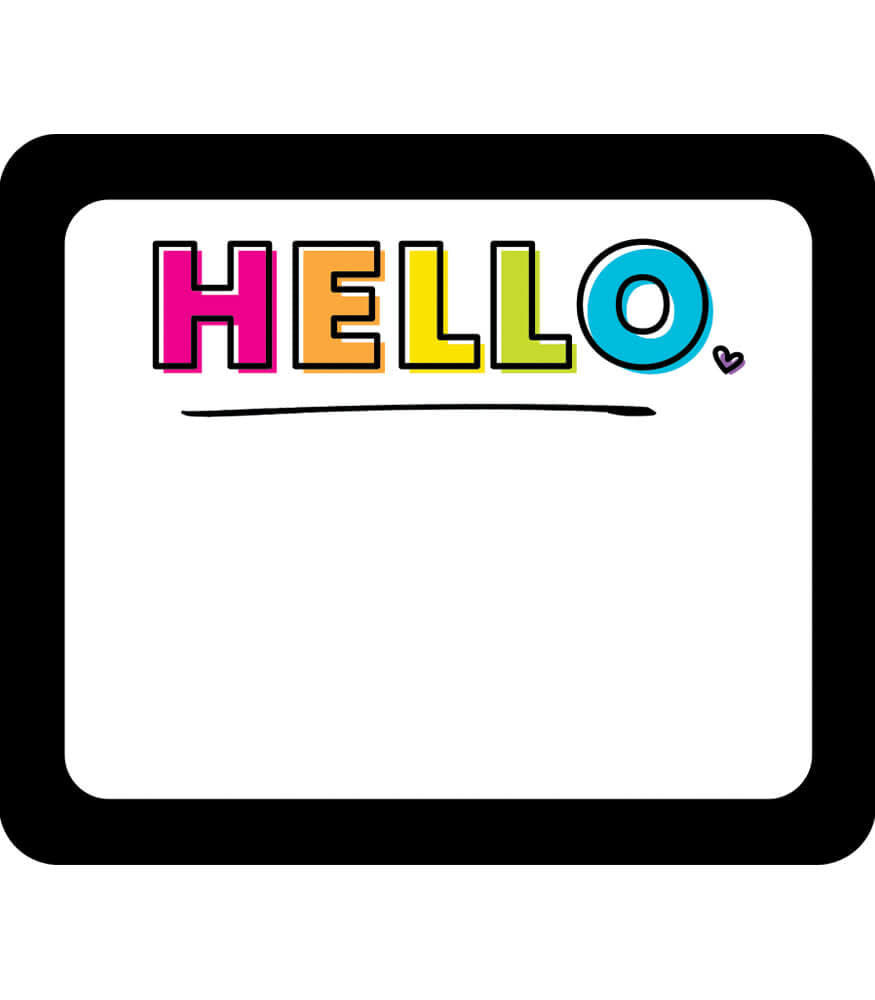 NAME TAG: KIND VIBES 3"X2.5" - 40 PACK - Creative Kids