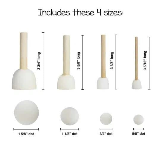 PAINT DOT DAUBERS 40 PACK- 4 SIZES 10 EACH