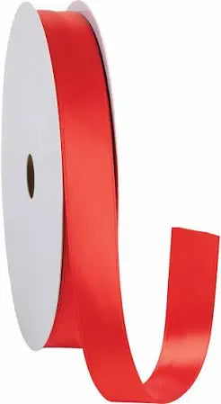 SATIN RIBBON: 3/8"x10 YARDS - RED