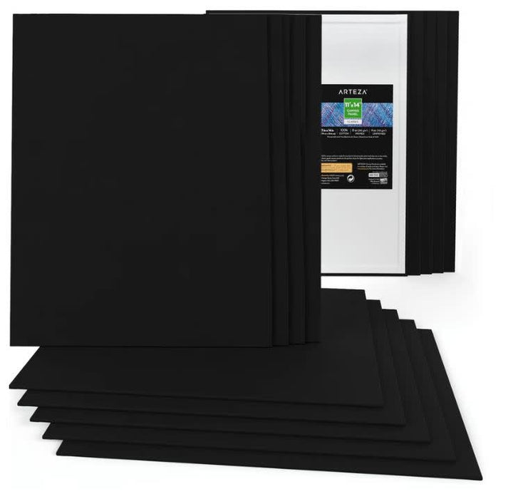 CANVAS PANELS - BLACK 11"X14" 14 PACK