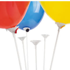 BALLOON STICKS - 16.75"  WHITE 144 PACK
