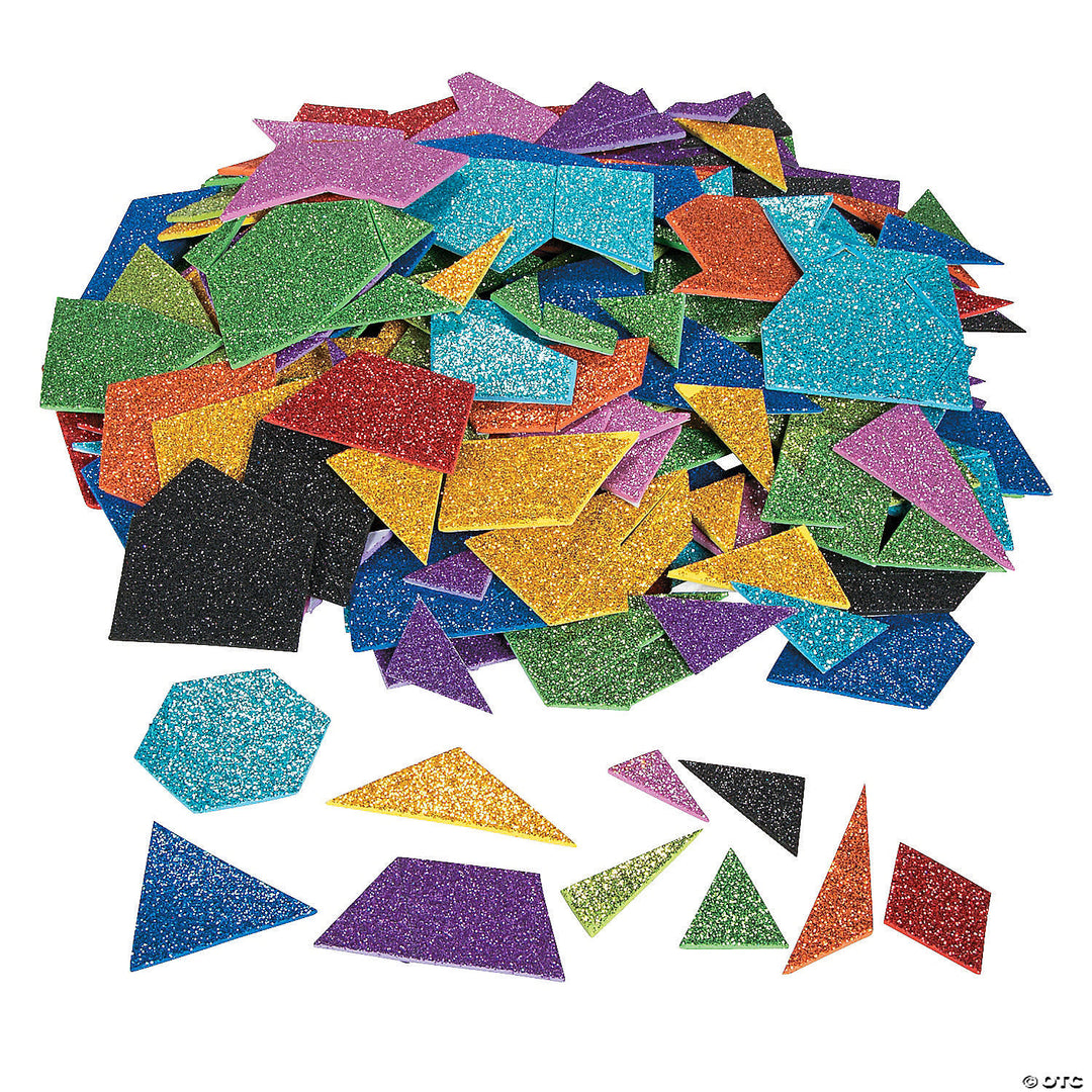 GLITTER FOAM SELF ADHESIVE SHAPES-1200PC - Creative Kids