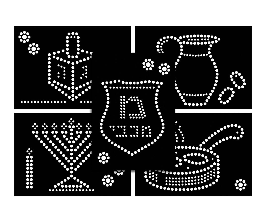 CHANUKAH DOTTY STICKER ART