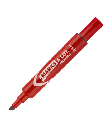 AVERY MARKER MARKS-A-LOT PERMANENT  RED