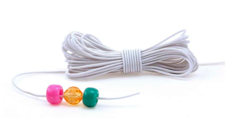 BEADING THREAD - ELASTIC - WHITE 40 YARDS - Creative Kids