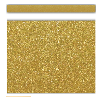 STRAIGHT BORDER GOLD SHIMMER - 3"X35&