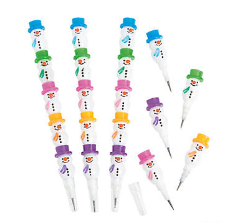 PENCIL  STACKING SNOWMAN  3 PACK