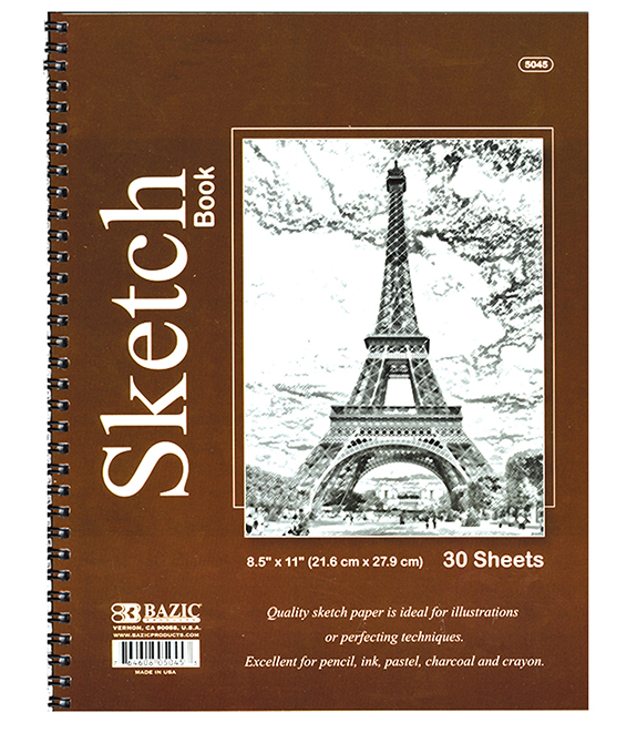 SKETCH PAD - SIDE SPIRAL  8.5"x11 30 CT