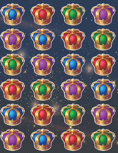 STICKERS: SPARKLE CROWNS - 6 SHEETS