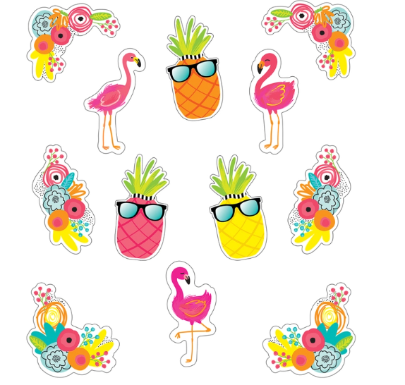 EXTRA LARGE CUT OUT: TROPICAL ACCENTS 12PC