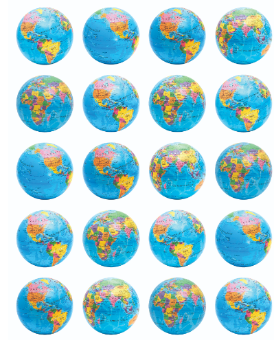 STICKERS GLOBES 6 SHEETS