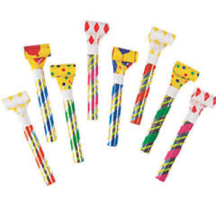 PAPER  PARTY BLOWOUTS - 144 PACK