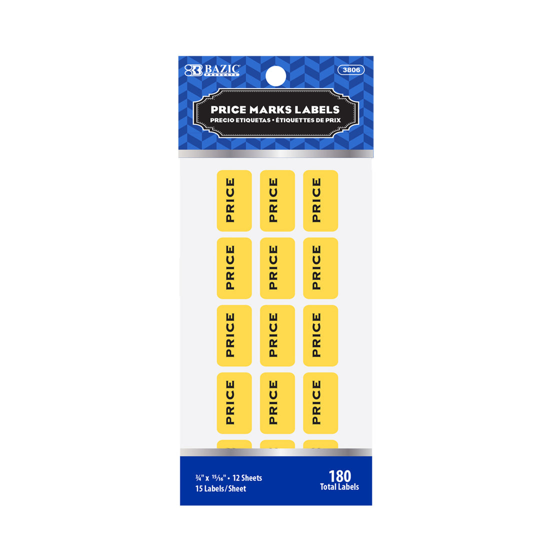 YELLOW PRICE MARK STICKER