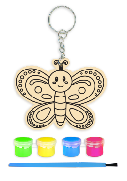 WOODEN KEYCHAIN KIT BUTTERFLY
