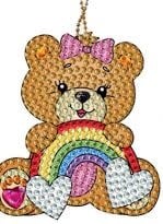 DIAMOND ART: KEYCHAIN RAINBOW  BEAR - Creative Kids
