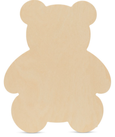 WOOD SHAPE: TEDDY BEAR 6"