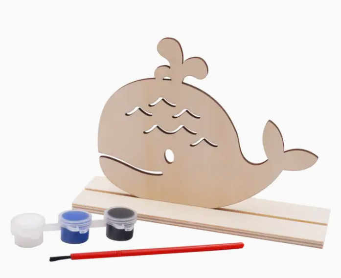 WOODEN PAINTING SET WHALE